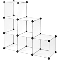 Los mejores  - Dibea Armario de plástico- Armario Modular- Sistema de estantería- Zapatero de plástico (6 Compartimentos)